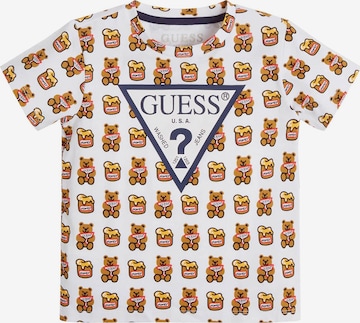 Tricou de la GUESS pe alb: față