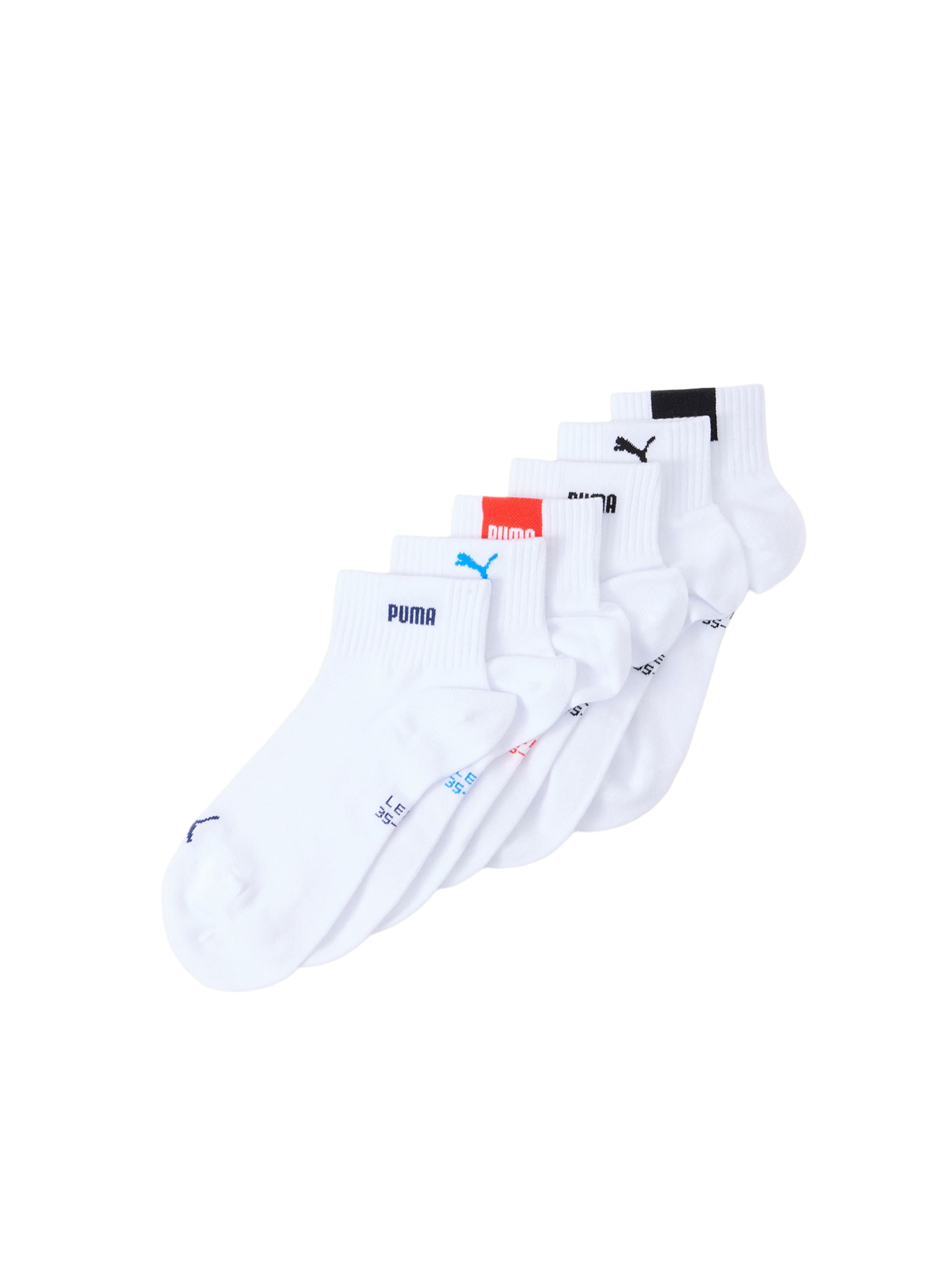PUMA Socks in Navy / Orange / Black / White, Item view