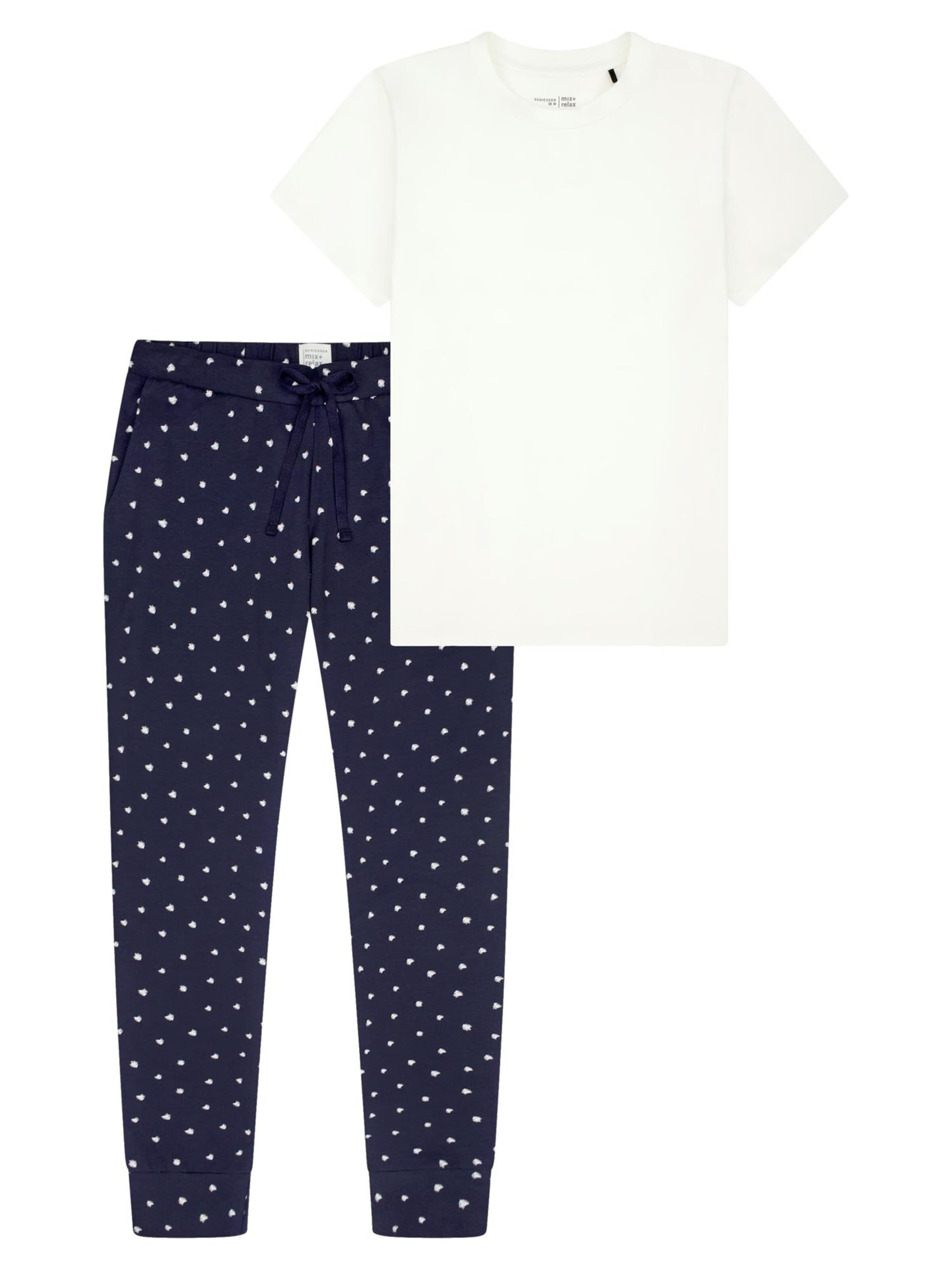 SCHIESSER Pajama 'Mix & Relax' in Blue: front