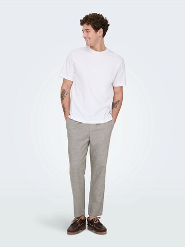 Only & Sons Конический (Tapered) Штаны 'ONSLINUS' в Коричневый
