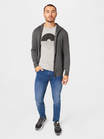 MEXX Gebreid vest 'LIAM' in Grijs
