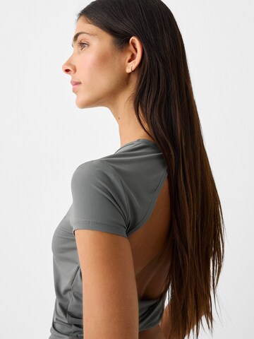 Bershka Shirt in Grey