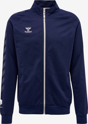 Hummel Sportsweatvest 'Move' in Blauw: voorkant