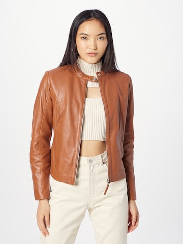 Goosecraft Between-Season Jacket 'Anna' in Brown: front