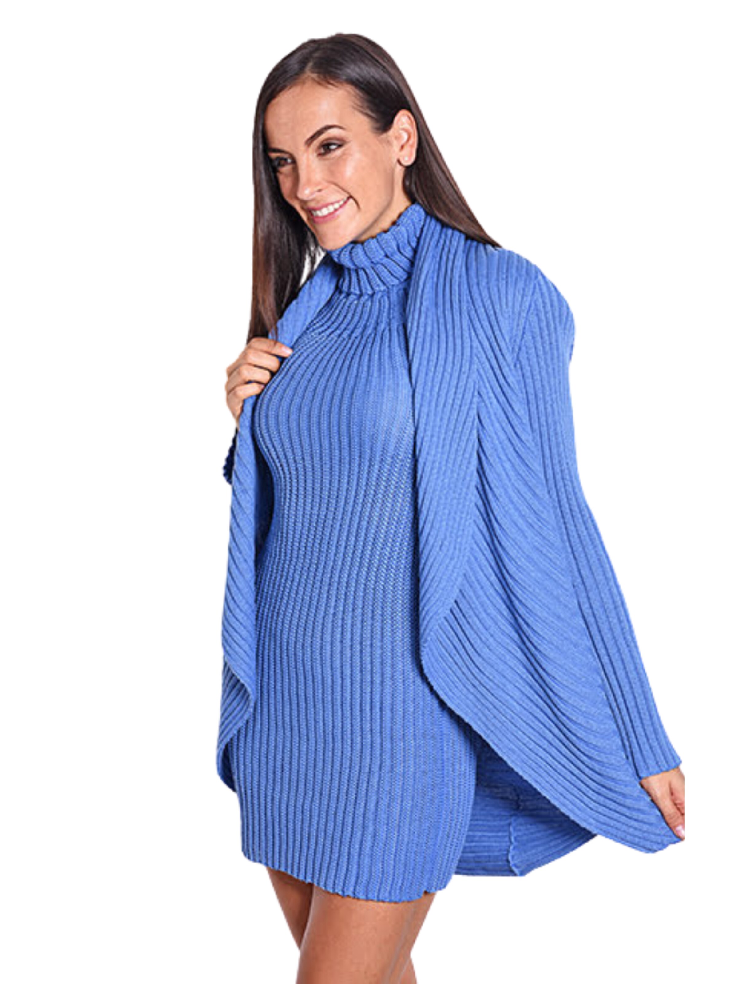 Süel knitwear - Cárdigan 'Round ribbed' en azul