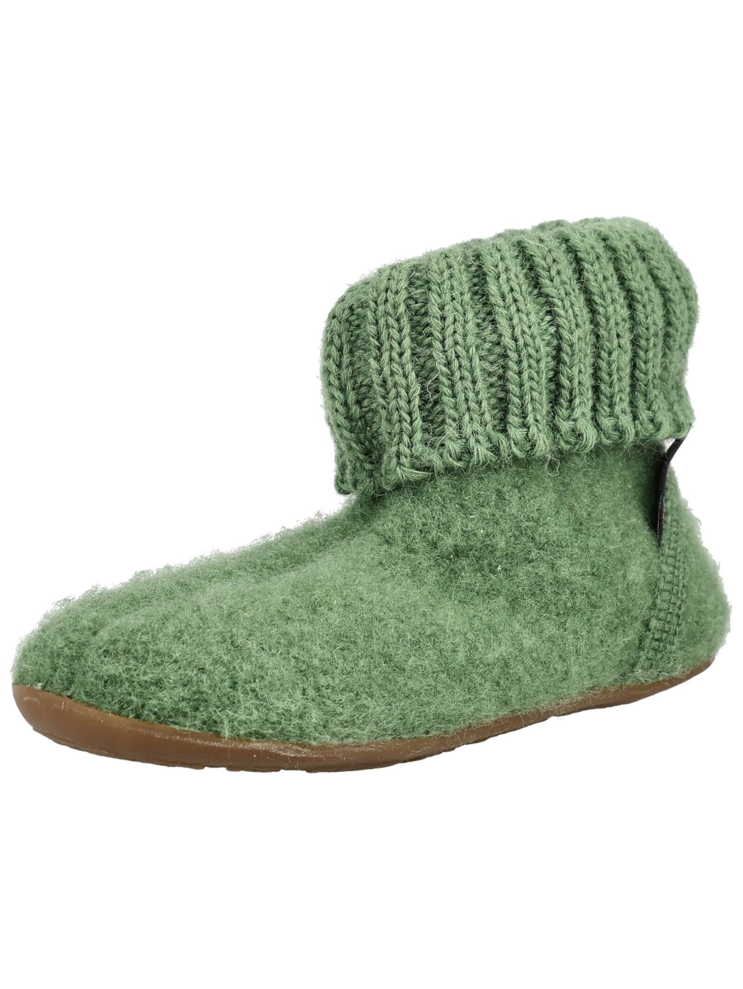 HAFLINGER Huisschoenen in Groen: voorkant