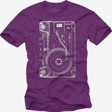 MAKAYA Shirt 'Tape B Side' in Purple: front