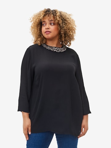 Zizzi - Blusa 'MKIRO' en negro: frente