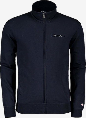 Champion Athletic Zip-Up Hoodie in Blue: front