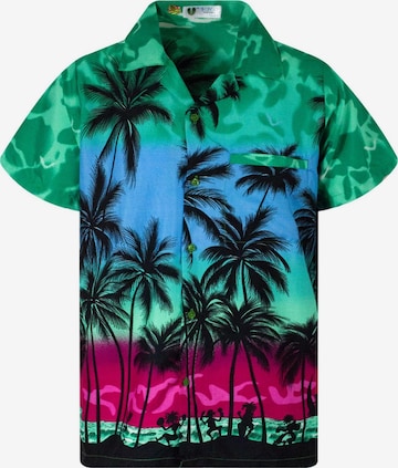 King Kameha Shirt 'Beach Eclectic' in Grün: Vorderseite