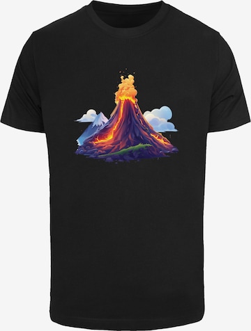T-Shirt 'Vulkanausbruch' F4NT4STIC en noir : devant