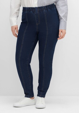 SHEEGO Skinny Jeggings - Modrá: predná strana