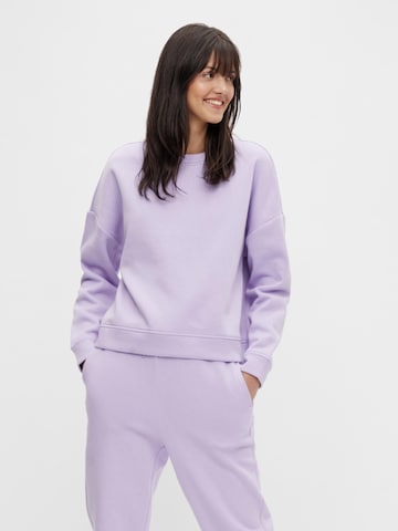 PIECES Sweatshirt 'CHILLI' in Purple: front