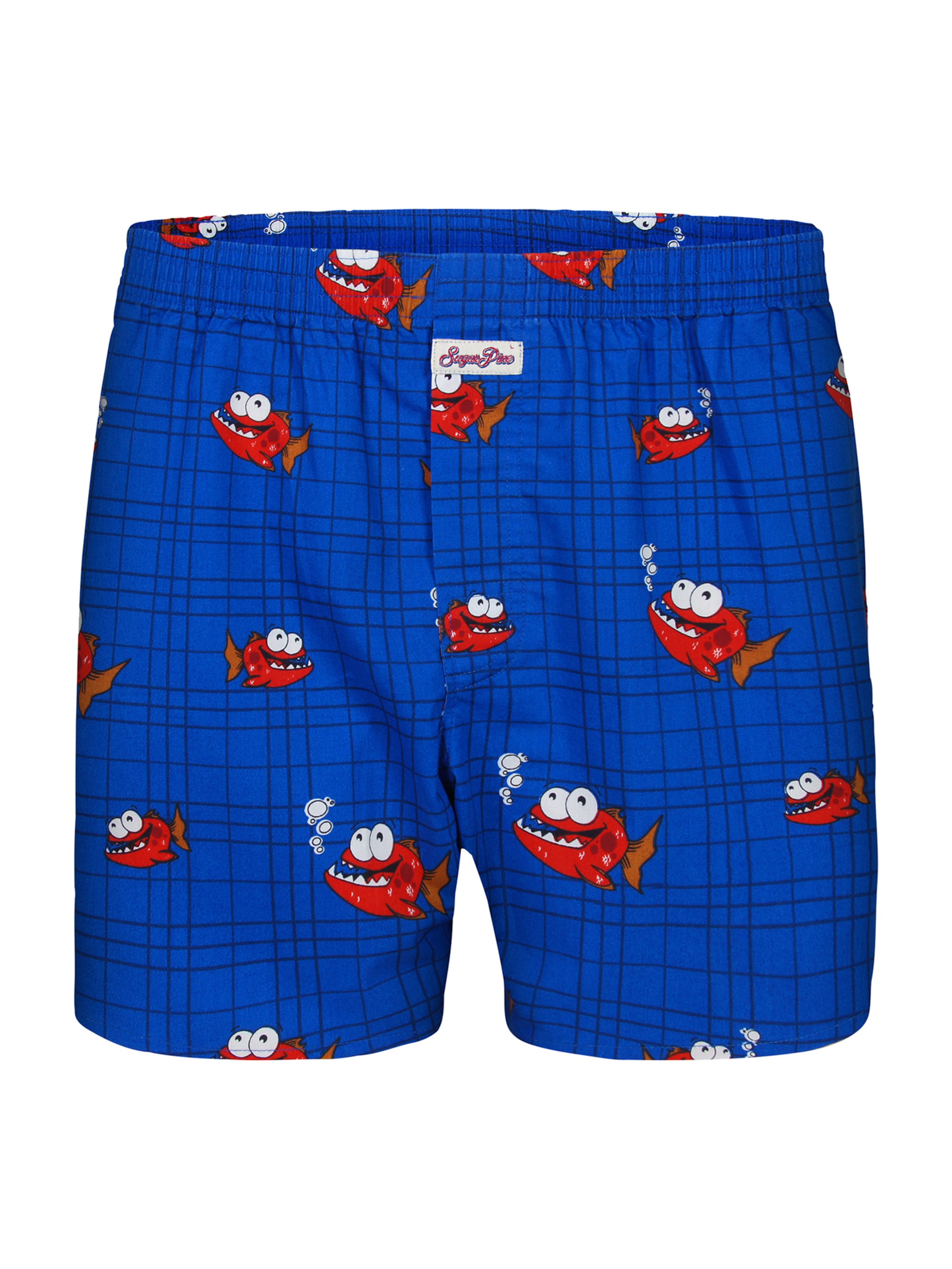 Boxers ' Webboxershorts weit Motive Print ' Sugar Pine en bleu : devant
