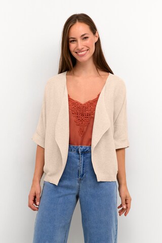 Cream Gebreid vest 'Sillar' in Beige: voorkant