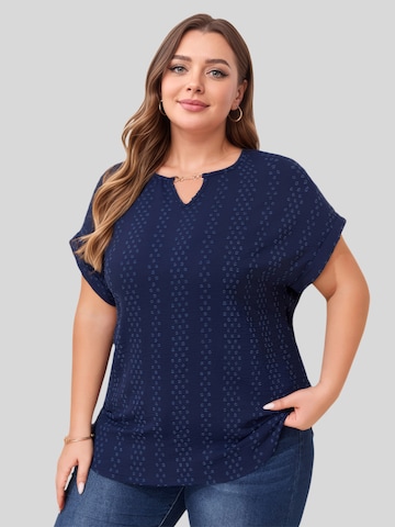 LapaPlus Bluse in Blau: Vorderseite