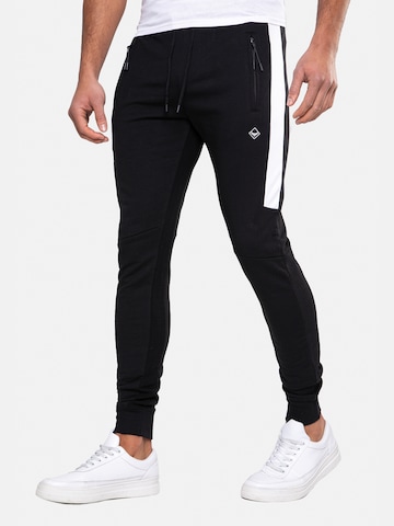 Threadbare Tapered Trousers 'Dwayne' in Black: front