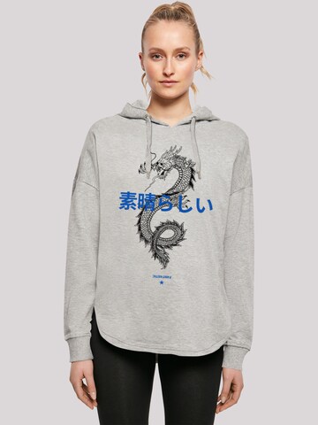 F4NT4STIC Sweatshirt 'Drache Japan' in Grau: predná strana
