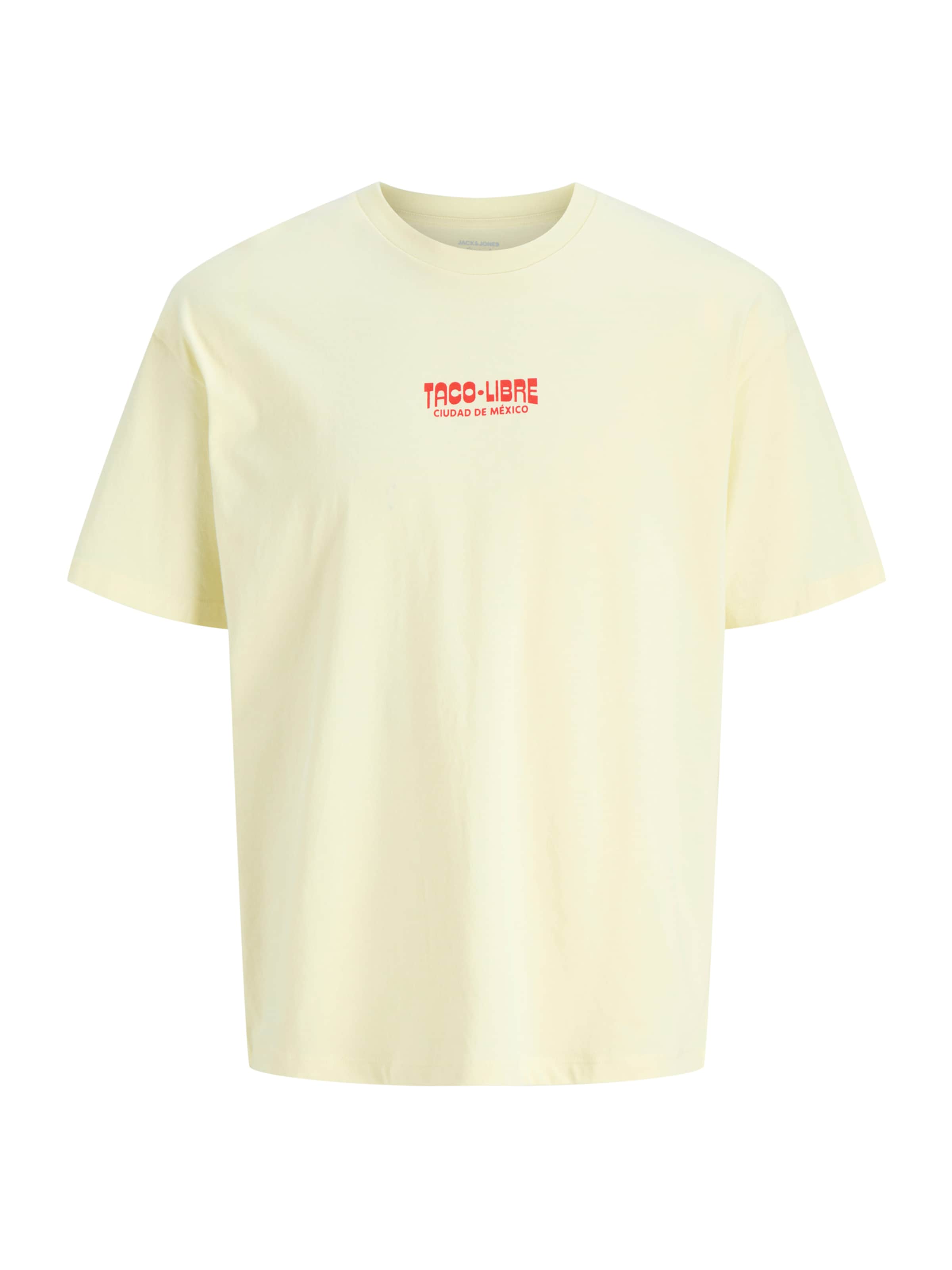 JACK & JONES Camiseta 'JORDiablo' en XS en amarillo claro / rojo / rojo vivo, Vista del producto