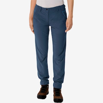 VAUDE Slim fit Outdoor Pants 'Skomer II' in Blue: front