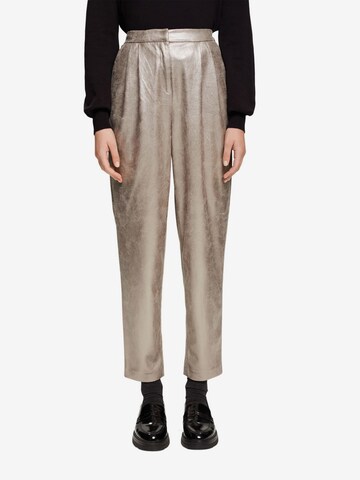 ESPRIT Regular Pleat-Front Pants in Grey