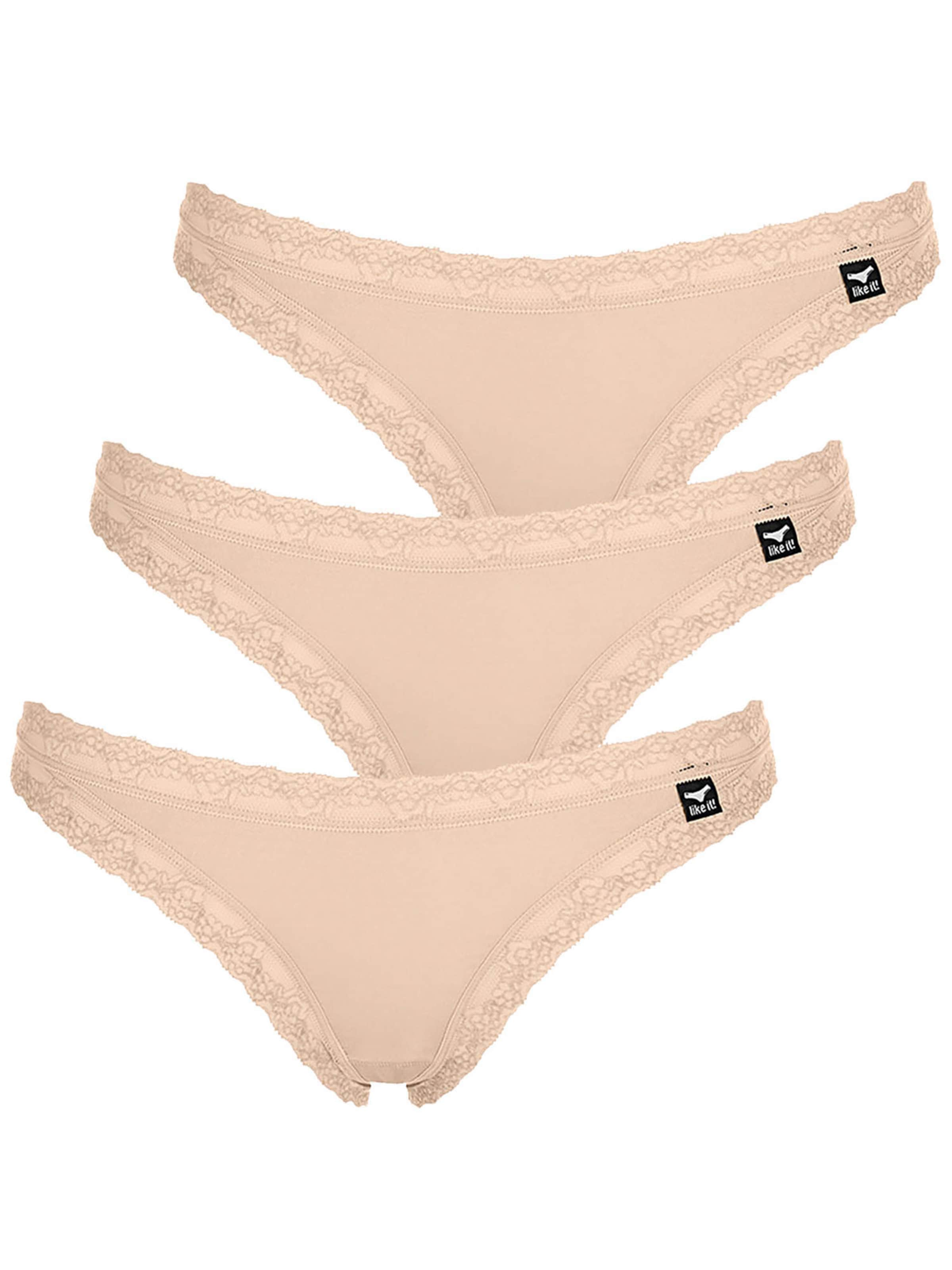 like it! Thong 'Olivia' in Beige: front