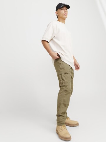 JACK & JONES Tapered Cargobroek 'JPSTAce JJTucker' in Groen