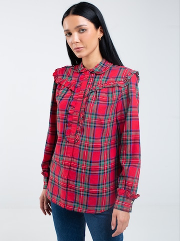 BIG STAR Blouse 'Frilo' in Red