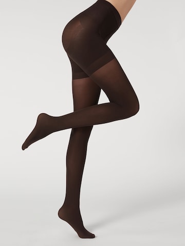 CALZEDONIA Fine Tights in Brown: front