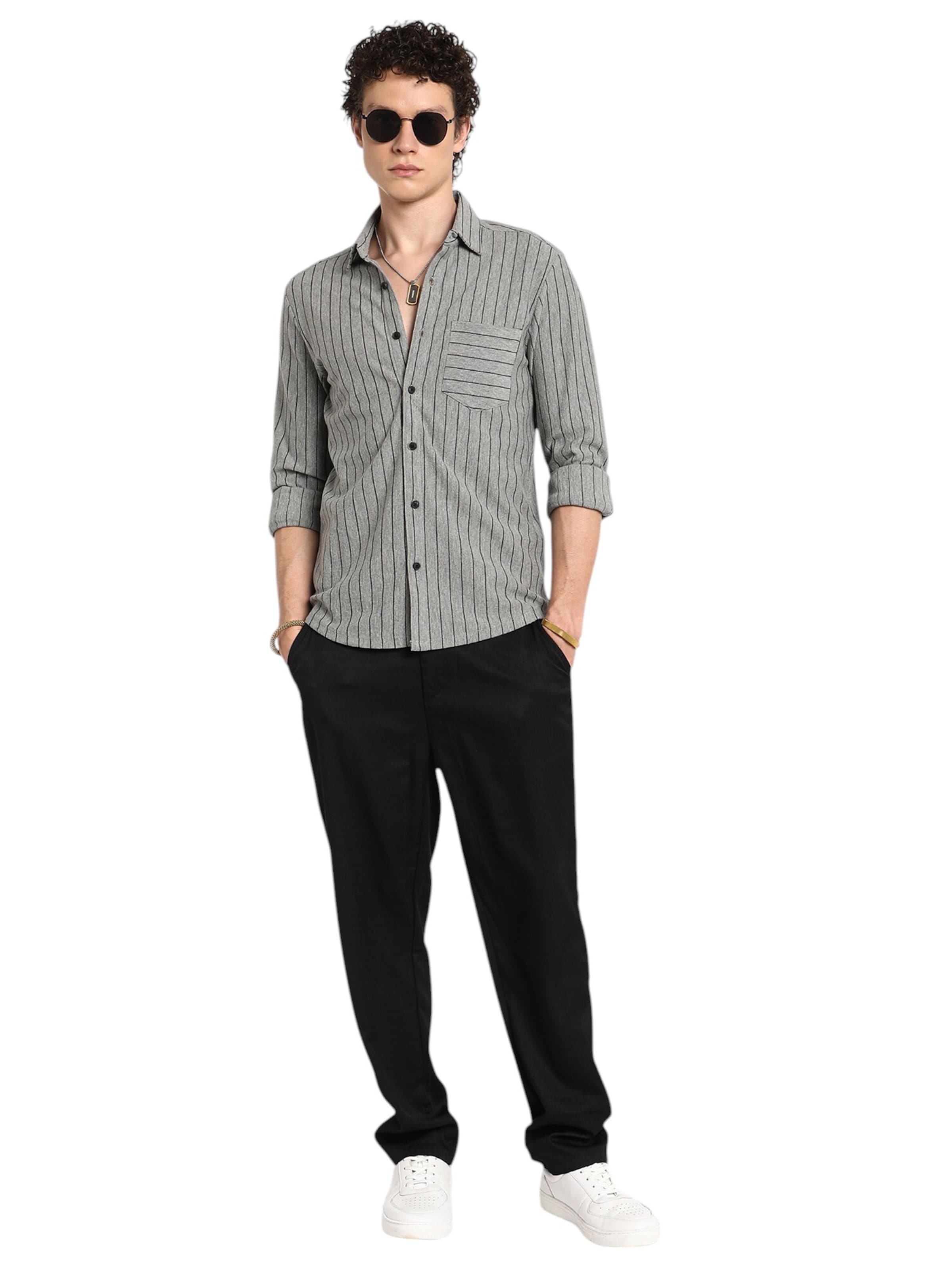 Campus Sutra Tavaline suurus Triiksärk 'Timothea', värv hall