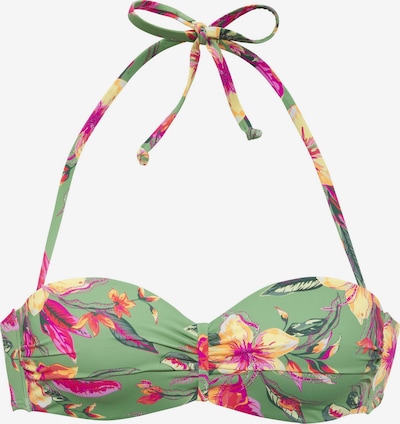 LASCANA Bikini gornji dio u svijetlozelena / pastelno narančasta / roza / neonsko roza, Pregled proizvoda