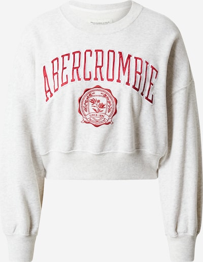 Abercrombie & Fitch Μπλούζα φούτερ σε ανοικτό γκρι / κόκκινο, Άποψη προϊόντος