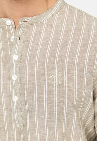 INDICODE JEANS Regular fit Overhemd 'Lif' in Beige