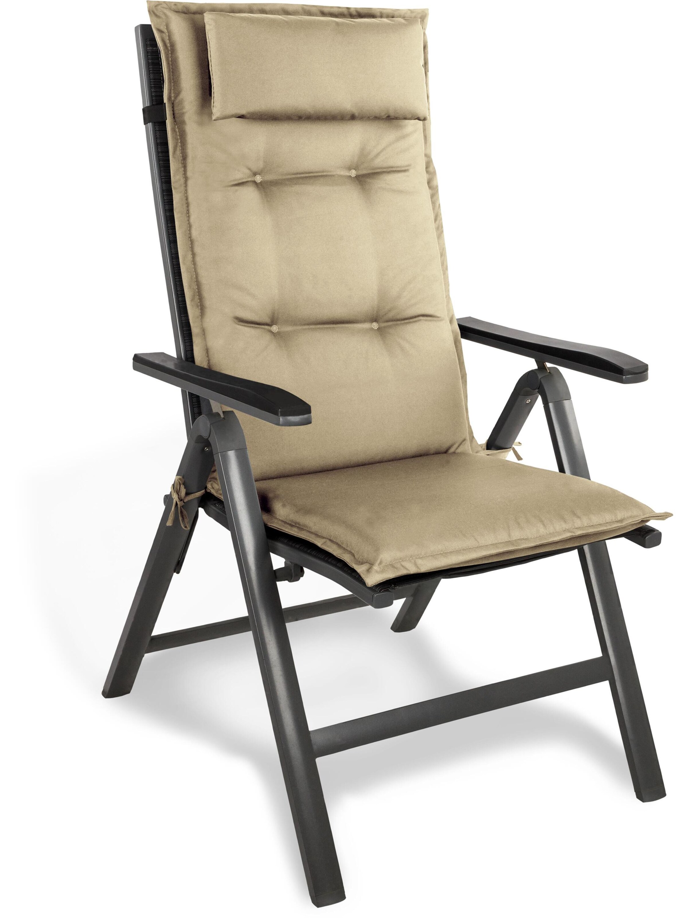 Aspero Stuhlauflagen 'Palermo' in Beige: Vorderseite