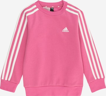 ADIDAS SPORTSWEAR Sportsweatshirt 'Essentials 3-Stripes ' in Pink: predná strana