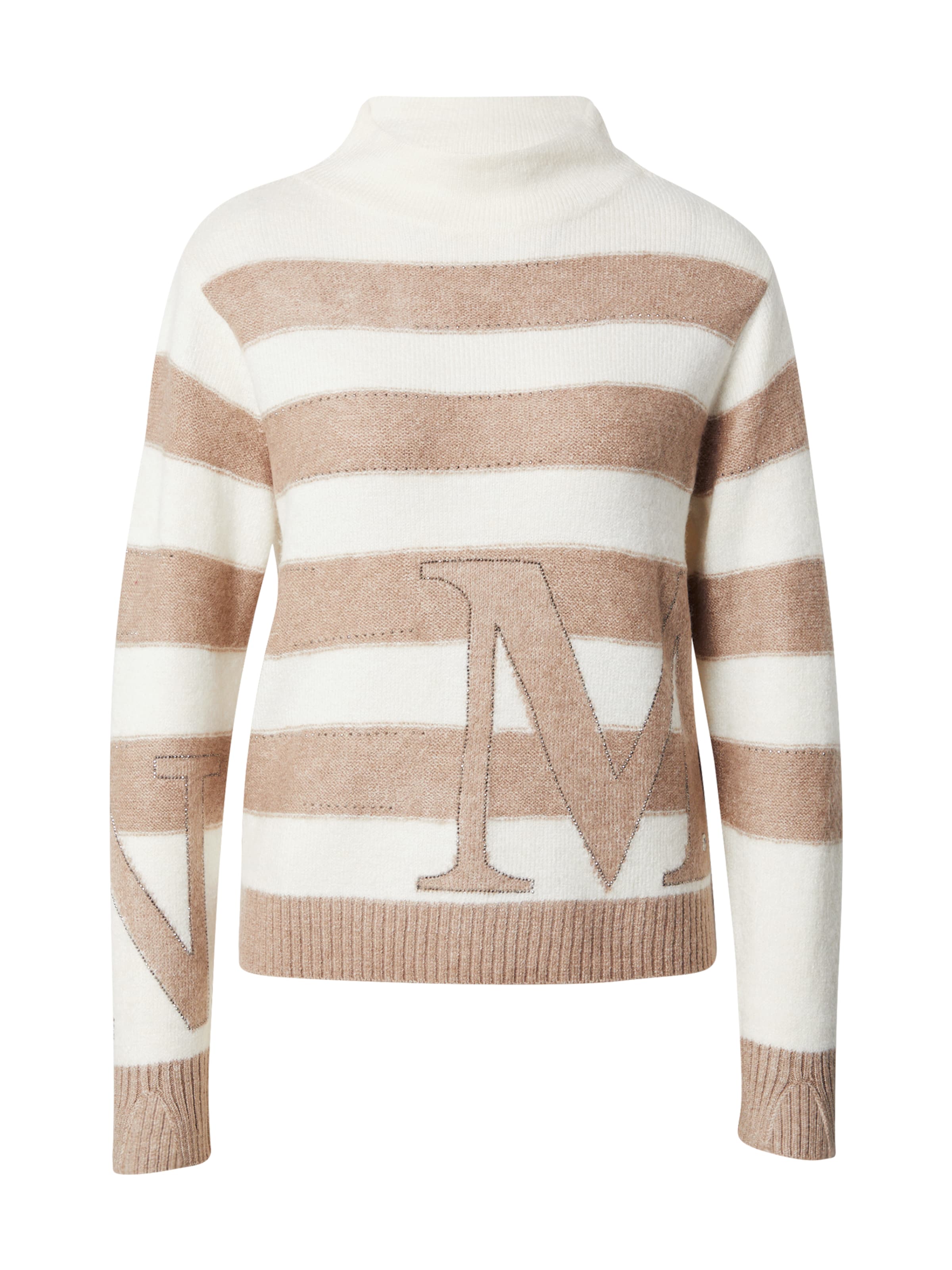 Pullover di monari in beige: frontale