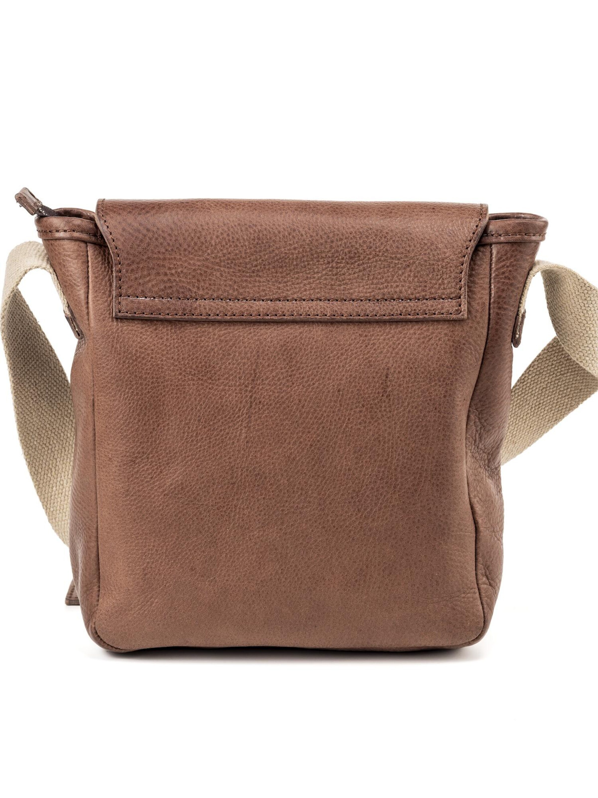 Borsa messenger 'Leather Messenger Tobacco Park Avenue Collection' di THE DUST COMPANY in marrone