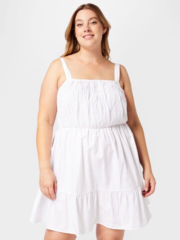 Cotton On Curve Dress in White: front