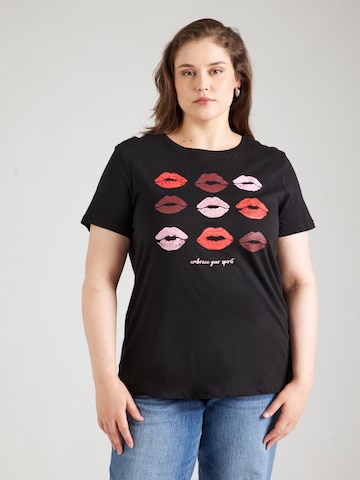 T-shirt 'CARSIMONE' ONLY Carmakoma en noir : devant