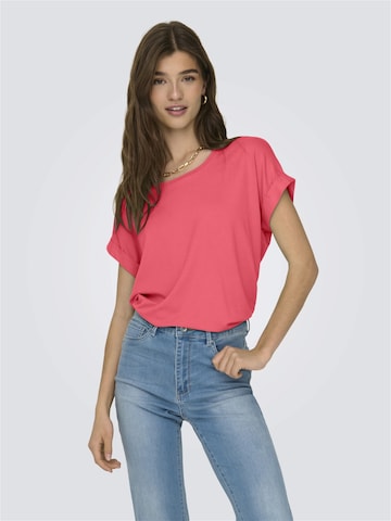 ONLY T-shirt i rosa: framsida