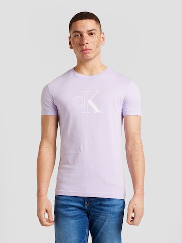 Calvin Klein Jeans T-shirt i lila: framsida