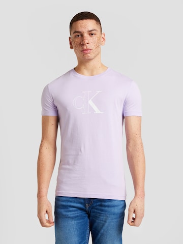 Tricou de la Calvin Klein Jeans pe mov: față