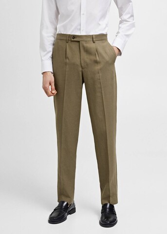 MANGO MAN Regular Pantalon 'Amalfip' in Groen: voorkant