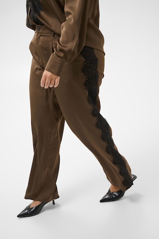 KAFFE CURVE Loosefit Hose 'Thilda' in Braun
