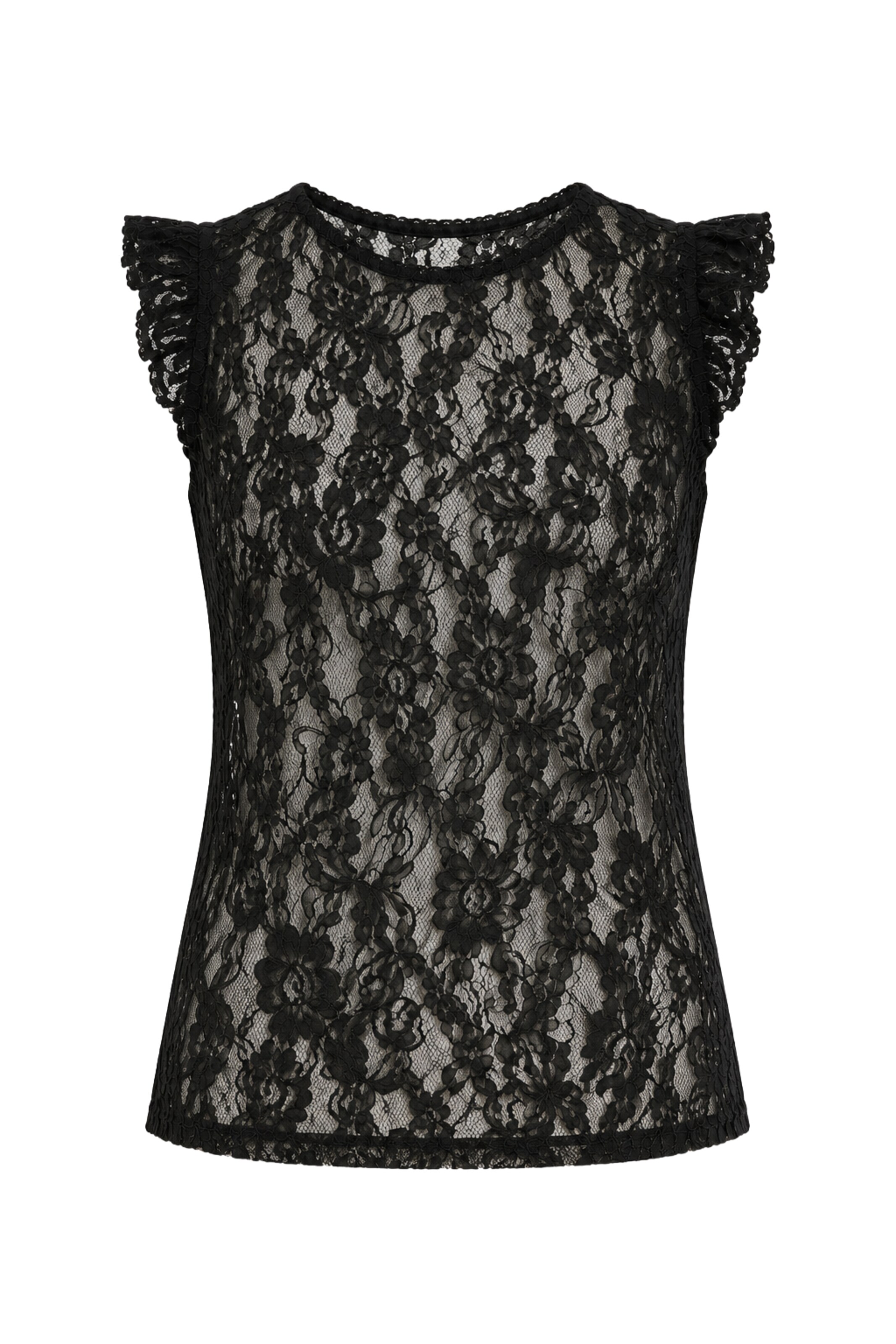 Alexa Dash Top in Schwarz: Vorderseite