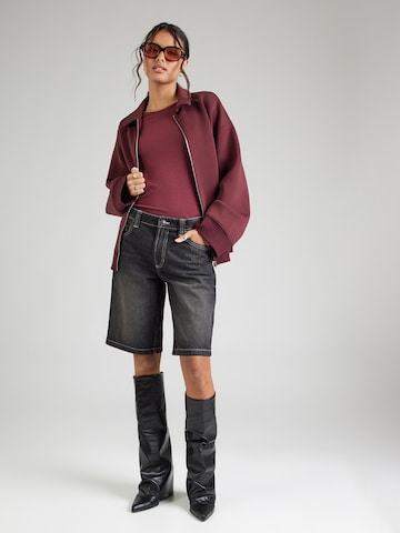 TOPSHOP Shirt 'PREMIUM' in Red