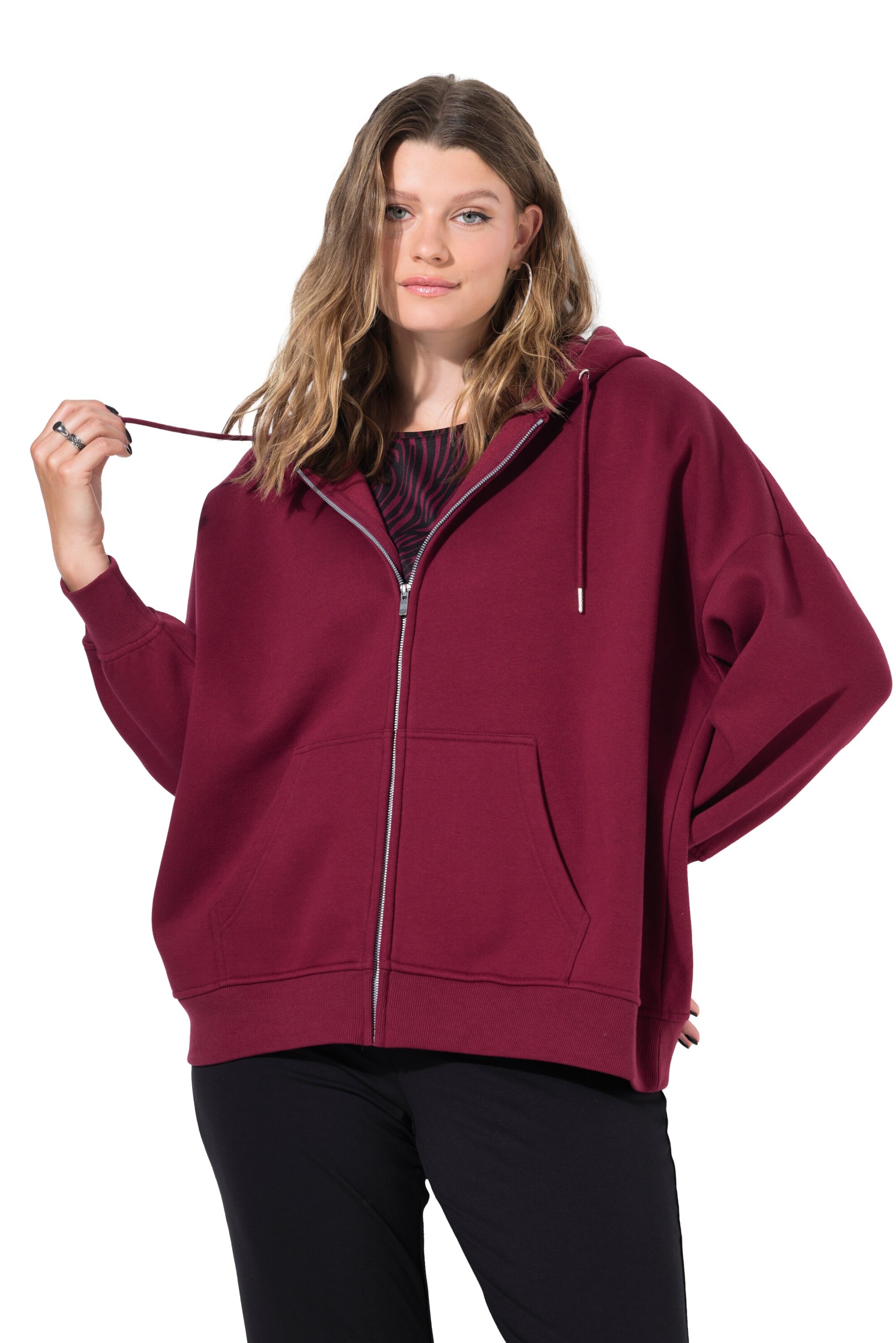 Studio Untold Sweatjacke in Rot: Vorderseite
