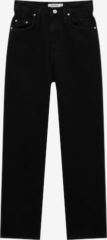 Pull&Bear Regular Jeans in Black: front