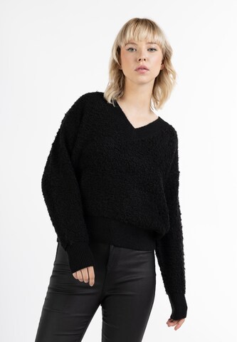 myMo ROCKS Pullover 'Nolie' in Schwarz: predná strana