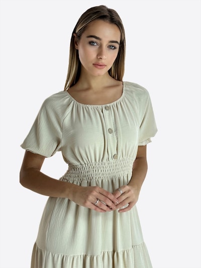 Elara Robe en beige, Vue avec produit